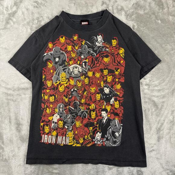 Marvel Other - 2000s Y2k Vintage Marvel Iron Man Superhero Comic T-Shirt Black Size XS